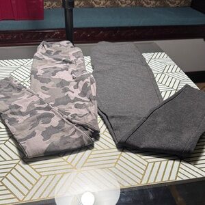 WOMENS  Camouflage and Charcoal Leggings